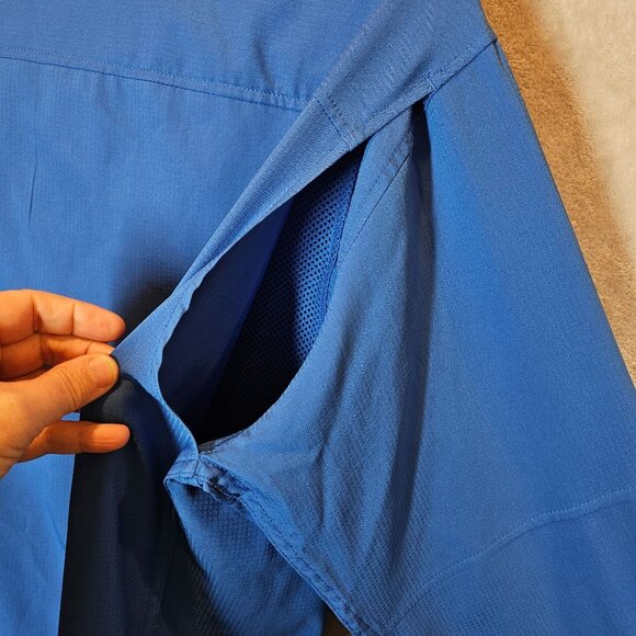 Columbia Mens L Blue PFG Bahama II Long Sleeve Shirt Vented Fishing Outdoor - Picture 11 of 14